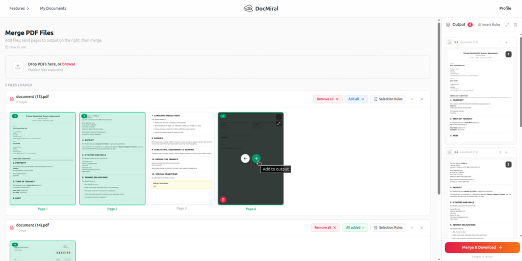 Free PDF Split and Merge by DocMiral